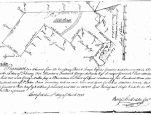 Plat map of George Millar’s property.