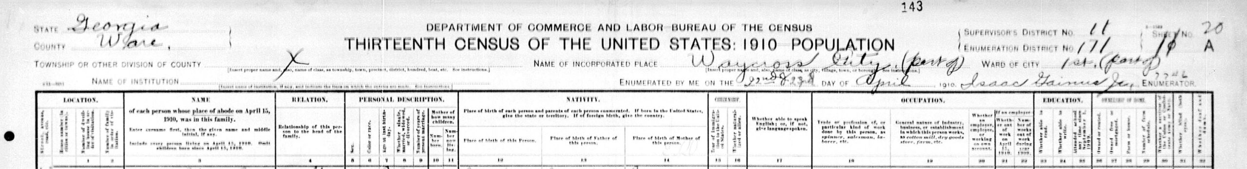 Thirteenth Census of the United States, 1910 Population