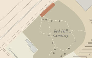 Ground Penetrating Radar map of Red Hill Cemetery